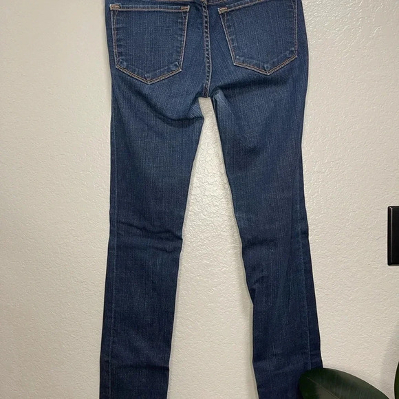 JBrand Dark Wash Low Rise Pencil Split Leg Size 27 - Picture 7 of 9